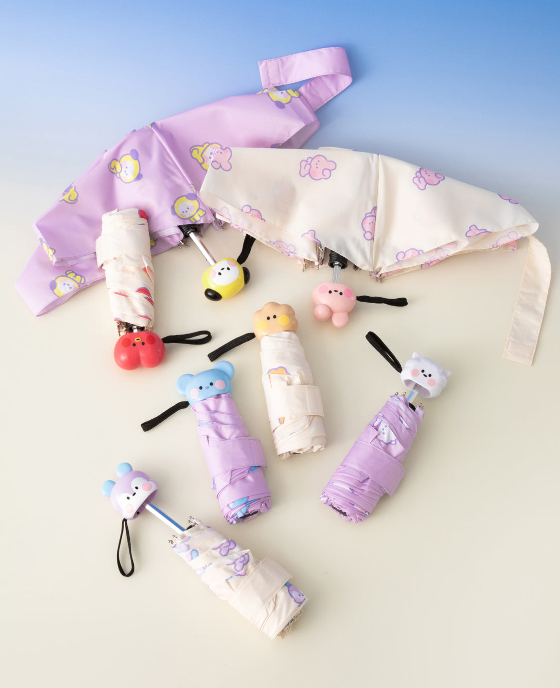 BTS - BT21 minini 3-TIER UMBRELLA RAINY DAY