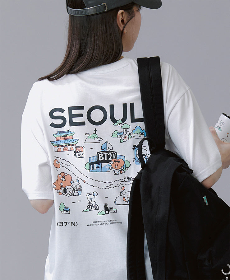 BTS - BT21 SHORT SLEEVE T-SHIRTS SEOUL EDITION ver.1 (WHITE)