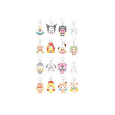 STRAY KIDS - PRECOMMANDE - SKZOO X SANRIO CHARACTERS SECRET FLOCKED FIGURE KEYRING (CHEER UP Ver.)