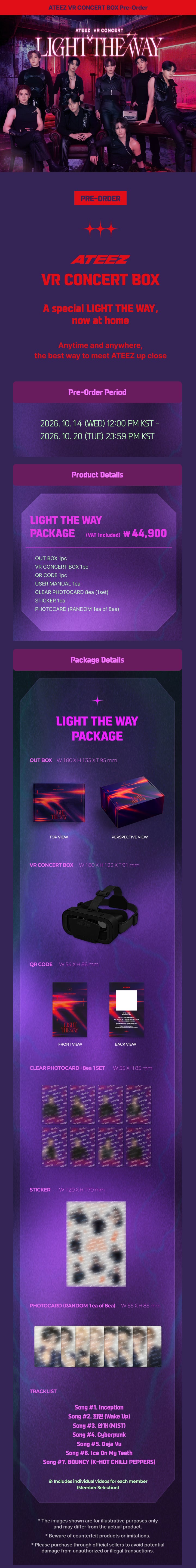ATEEZ - PRECOMMANDE- VR Concert Box Light the Way